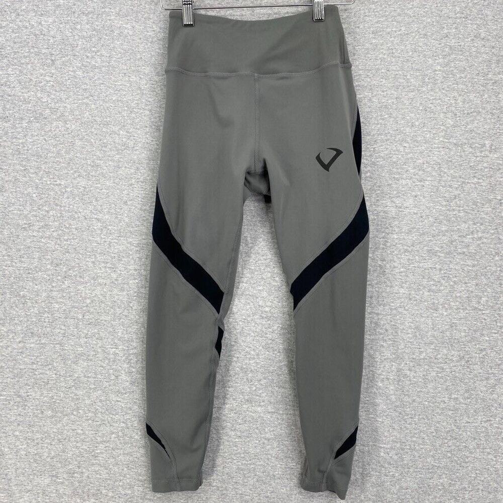 Violate The Dress Code Leggings Womens Extra Small Gray Gym Yoga Running Bottoms